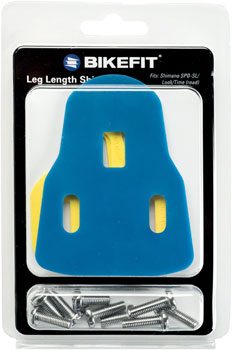 BikeFit Leg Length Shims - Universal Look/Time/Shimano SL Compatible 3-Hole, 3mm ,1-Pack Kit EA Shoe and Pedal Fitting