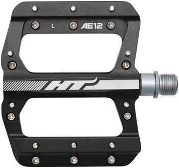 HT Components AE12 Pedals - Platform, Aluminum, 9/16", Black PAA Pedals