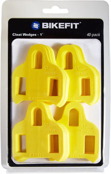 BikeFit Cleat Wedge - Look/Shimano 3-Hole, 1 Degree, 40-pack EA Shoe and Pedal Fitting