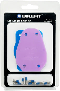 BikeFit Leg Length Shims - Wahoo Speedplay Compatible, 4-hole, 3mm, 1-Pack Kit EA Shoe and Pedal Fitting
