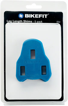 BikeFit Leg Length Shims - Look Keo Compatible, 3-Hole, 3mm, 5-Pack EA Shoe and Pedal Fitting