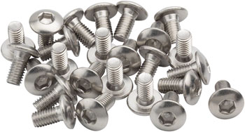 BikeFit Cleat Screws, 25-Pack, 10mm, Universal / Look / Shimano Compatible, 4mm Hex, M5 X 0.8 EA Pedal Small Part