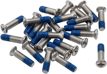 BikeFit Cleat Screws, 25-Pack, 15mm, Wahoo Speedplay Compatible, Phillips Recessed M4 X 0.7 EA Pedal Small Part