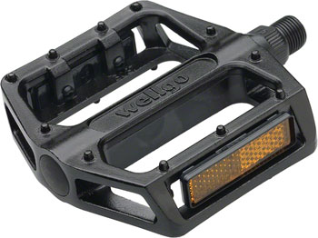 Wellgo B087 Pedals - Platform, Aluminum, 9/16", Black PAA Pedals