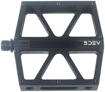 5DEV Flatline Pedals - Platform, Aluminum, 9/16", Black EA Pedals