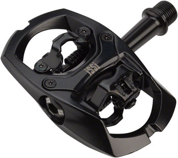 iSSi Trail II Pedals - Dual Sided Clipless with Platform, Aluminum, 9/16", Black, +6 Black PAA Pedals