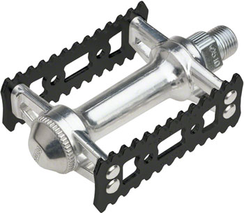 MKS Sylvan Stream Pedals - Platform, Aluminum, 9/16", Silver/Black PAA Pedals