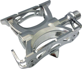 MKS Supreme Keirin Track Pedals - Aluminum, 9/16", Silver PAA Pedals