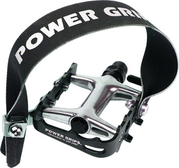 Power Grips High Performance Pedal Kit - Aluminum, 9/16", Black SET Pedals