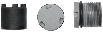 LOOK Spindle Plugs and Tool Kit - 2 Plugs, 4 NM, Gray, Fits X-Track KIT Pedal Small Part