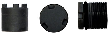 LOOK Spindle Plugs and Tool Kit - 2 Plugs, 4 NM, Black, Fits Geo Trekking KIT Pedal Small Part