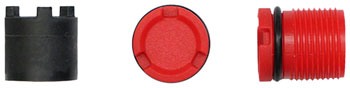 LOOK Spindle Plugs and Tool Kit - 2 Plugs, 4 NM, Red, Fits X-Track KIT Pedal Small Part