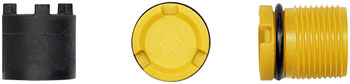 LOOK Spindle Plugs and Tool Kit - 2 Plugs, 4 NM, Yellow, Fits X-Track KIT Pedal Small Part