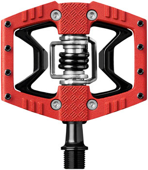 Crankbrothers Double Shot 3 Pedals - Single Side Clipless with Platform, Aluminum, 9/16", Red/Black PAA Pedals