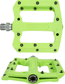 Fyxation Mesa MP Pedals - Platform, Composite/Plastic, 9/16", Green EA Pedals
