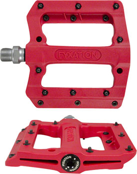 Fyxation Mesa MP Pedals - Platform, Composite/Plastic, 9/16", Red EA Pedals
