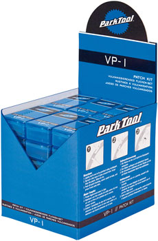 Park Tool Vulcanizing Patch Kit: Display Box with 36 Individual Kits BOX Patch Kits