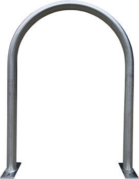 Dero Hoop Bike Rack Surface Mount: Powder Coated or Galvanized EA Commercial Rack
