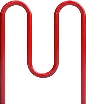Dero 2H Rolling Bike Rack Inground Mount: Powder Coated or Galvanized EA Commercial Rack