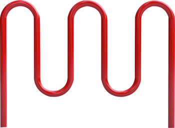 Dero 3H Rolling Bike Rack Inground Mount: Powder Coated or Galvanized EA Commercial Rack