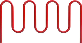 Dero 4H Rolling Bike Rack Inground Mount: Powder Coated or Galvanized EA Commercial Rack
