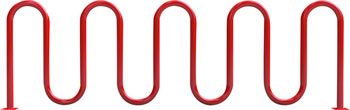 Dero 5H Rolling Bike Rack Surface Mount: Powder Coated or Galvanized EA Commercial Rack