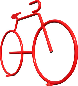 Dero Bike Rack Surface Mount: Powder Coated or Galvanized EA Commercial Rack