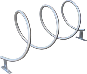 Dero Helix Bike Rack Surface Mount: Powder Coated or Galvanized EA Commercial Rack