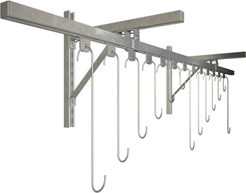 Dero Track Bike Rack: Wall Mount EA Commercial Rack