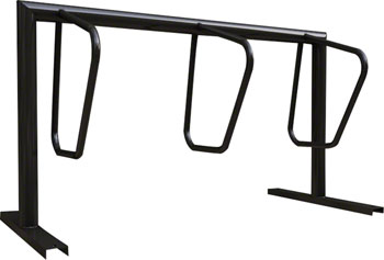 Dero Single Side 3 Campus Bike Rack Inground/Surface Mount: Powder Coated or Galvanized EA Commercial Rack