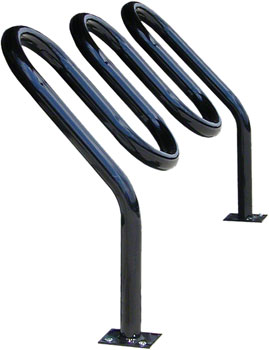Dero 3H Hi Roller Bike Rack Surface Mount: Powder Coated or Galvanized EA Commercial Rack