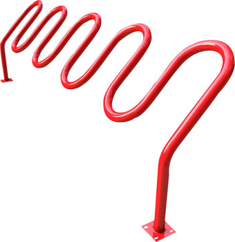 Dero 5H Hi Roller Bike Rack Surface Mount: Powder Coated or Galvanized EA Commercial Rack