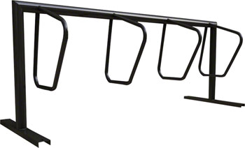 Dero Single Side 4 Campus Bike Rack Inground/Surface Mount: Powder Coated or Galvanized EA Commercial Rack