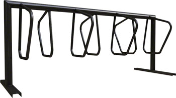 Dero Double Side 7 Campus Bike Rack Inground/Surface Mount: Powder Coated or Galvanized EA Commercial Rack