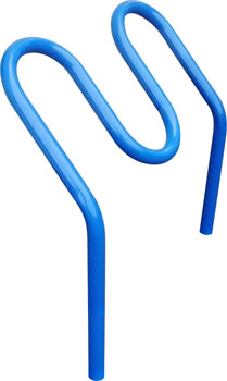 Dero 2H Hi Roller Bike Rack Inground Mount: Powder Coat or Galvanized EA Commercial Rack