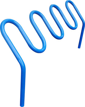 Dero 4H Hi Roller Bike Rack Inground Mount: Powder Coat or Galvanized EA Commercial Rack