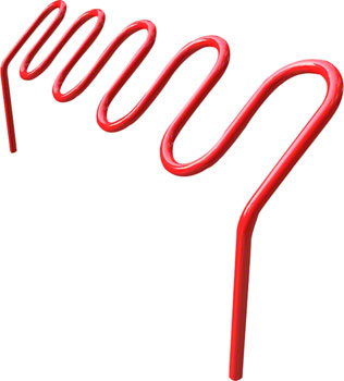 Dero 5H Hi Roller Bike Rack Inground Mount: Powder Coat or Galvanized EA Commercial Rack