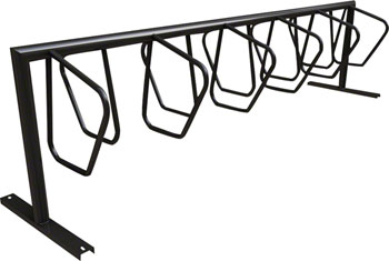 Dero Double Side 11 Campus Bike Rack Inground/Surface Mount: Powder Coat or Galvanized EA Commercial Rack
