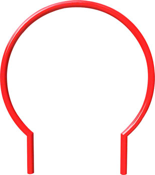 Dero Round Bike Rack Inground Mount: Powder Coat or Galvanized EA Commercial Rack