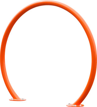 Dero Round Bike Rack Surface Mount: Powder Coat or Galvanized EA Commercial Rack