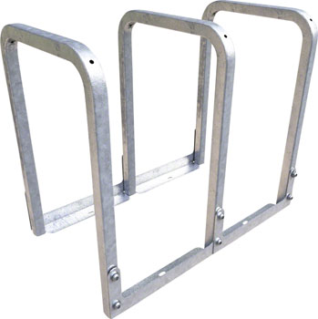 Dero U-Lockit Bike Rack: 6 Bike, Free Standing: Powder Coated or Galvanized EA Commercial Rack