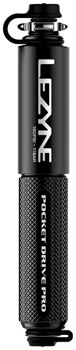 Lezyne Pocket Drive Pro Mini Pump - Aluminium, 160psi, Presta/Schrader, With Mount, Black EA Frame Pump