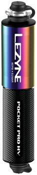 Lezyne Pocket Drive Pro HV Mini Pump - Aluminium, 90psi, Presta/Schrader, With Mount, Neo/Black Neo Metallic/Black EA Frame Pump