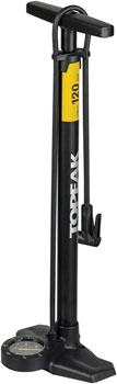 Topeak Joeblow Urban Ex Floor Pump - Steel Barrel / Plastic Base, 3.5" Base Mount Gauge, 120 Psi /8 Bar, Smarthead, Black/Sand EA Floor Pump