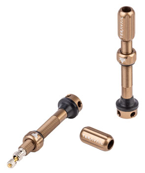 Teravail Alloy Tubeless Valves - Pair, 48mm, Matte Copper PAA Tubeless Valves