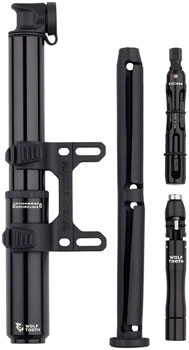 Wolf Tooth Encase Pump with Chain Tool and Tire Plug Tool - 85cc Black EA Frame Pump
