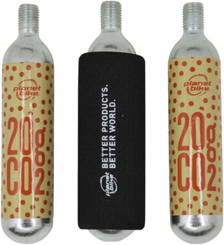 Planet Bike 20g Threaded CO2 Cartridge - 3 pack PAK CO2 and Pressurized Cartridge