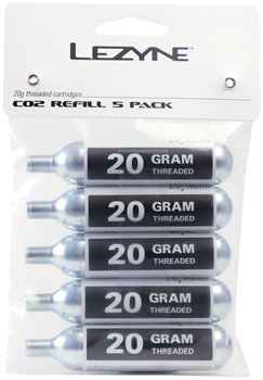 Lezyne 20g CO2 Cartridge, Pack of 5 BOX CO2 and Pressurized Inflation Device