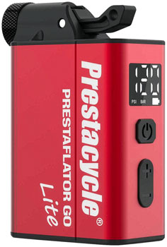 Prestacycle Prestaflator GO Lite Pocket Rechargeable Pump Red EA Frame Pump