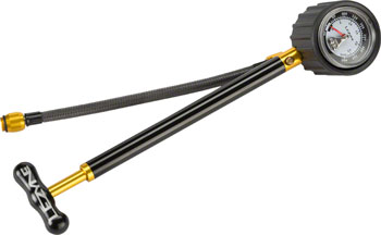 Lezyne Shock Drive Pump with Braided Hose and 400psi Gauge, Black EA Shock Pump